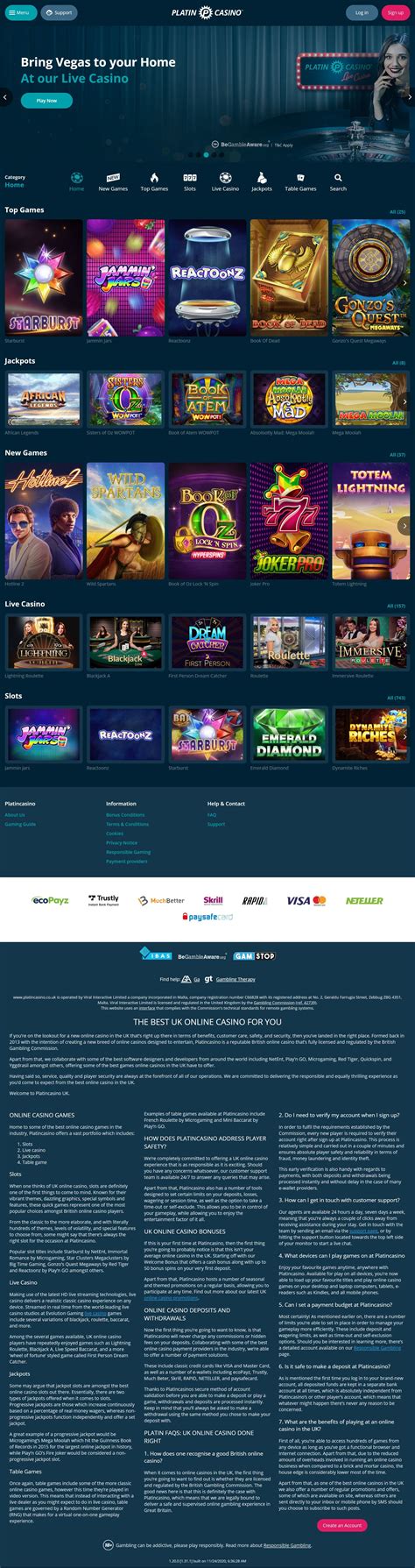 Platincasino Review & Rating 2023 .